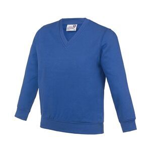 Awdis Childrens/Kids Academy V Neck Sweatshirt / Royal Blue